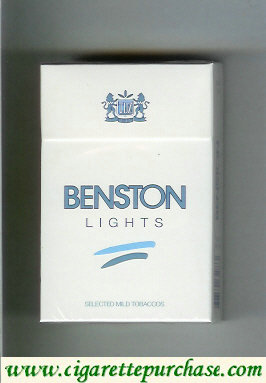 Benston Lights cigarette with two horizontal lines Croatia